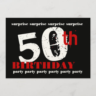 Modelo SURPRISE Convite de aniversário 50