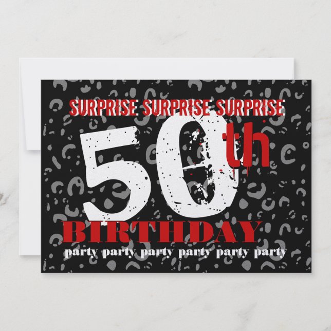 Modelo SURPRISE Convite de aniversário 50 (Frente)