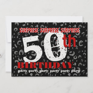 Modelo SURPRISE Convite de aniversário 50