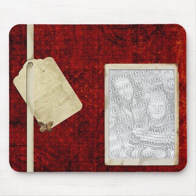 Modelo vermelho do mousepad da foto (Frente)