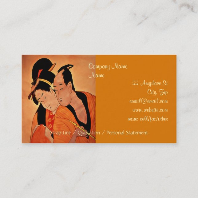 Modelos de cartão de negócios de Casal japoneses (Frente)