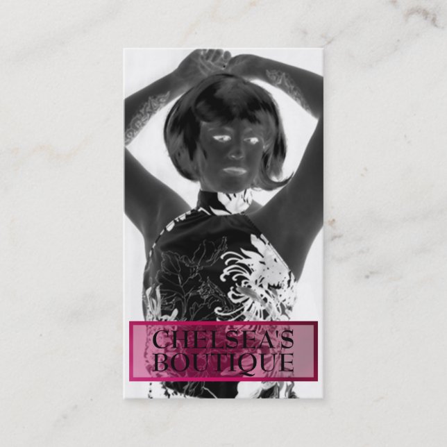 Modelos de cartão de negócios do boutique da roupa (Frente)