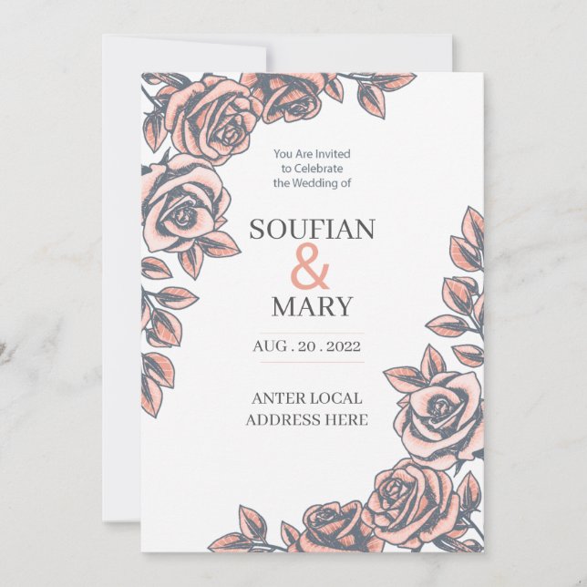 modelos de convite para casamento (Frente)