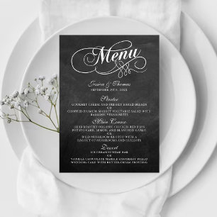 Modelos de Menu de Casamento de Chalkboard Elegant