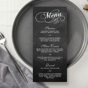 Modelos de Menu de Casamento de Chalkboard Elegant