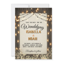 Modelos de Rustic Wedding Save the Date com F de O