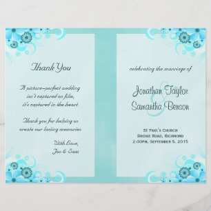 Modelos do Programa de Casamento BiFold Azul Aqua