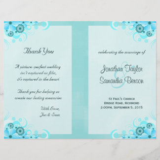 Modelos do Programa de Casamento BiFold Floral Azu
