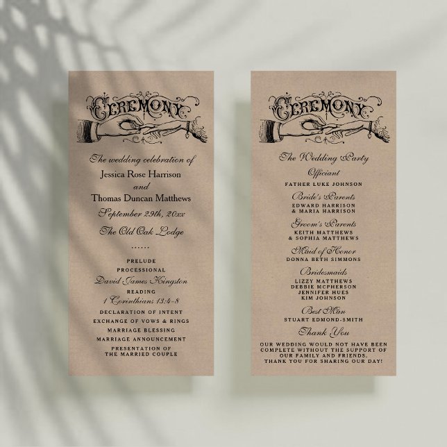 Modelos do Programa de Cerimônia de Casamento Rust (Criador carregado)