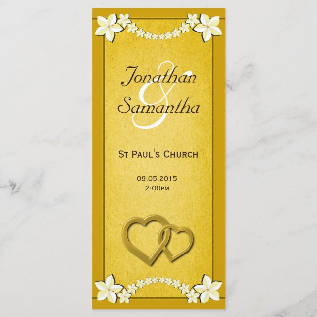 Modelos do Programa Floral de Casamento Dourado Ru (Frente)