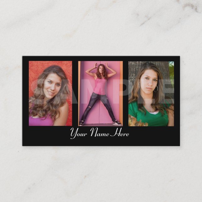 Modelos e cartão de visita do Headshot dos atores (Frente)