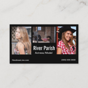 Modelos ou atores do cartão de visita do Headshot