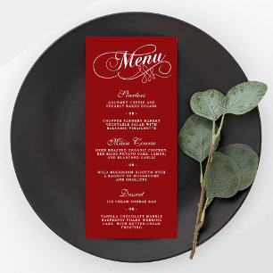 Modelos vermelhos e brancos elegantes do menu do