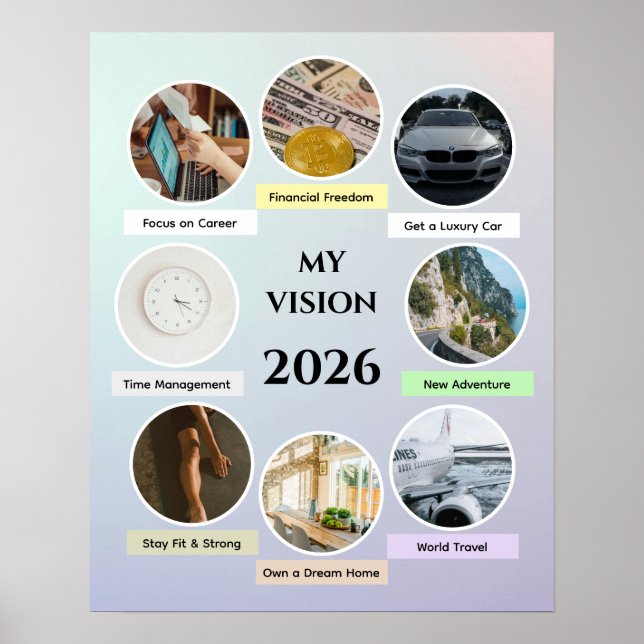 Modern 2026 Manifestation Poster | Aesthetic Soft  (Frente)