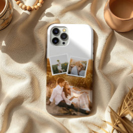 Modern 3 Photo Layout Custom iPhone Case
