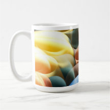 Modern Abstract Beer Stein with Luminous Curves