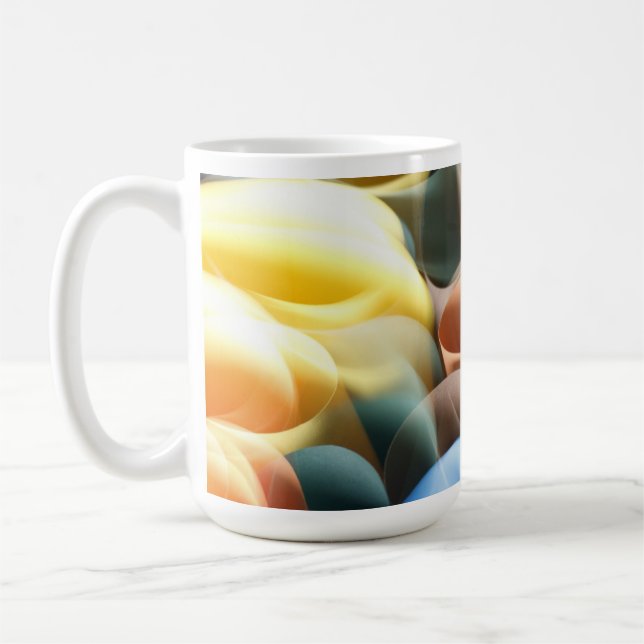 Modern Abstract Beer Stein with Luminous Curves (Esquerda)