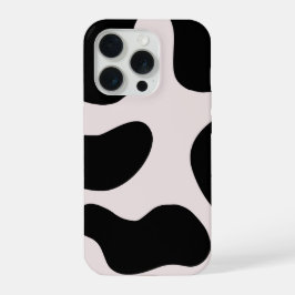 Modern Abstract Black Blob Pattern Phone Case 