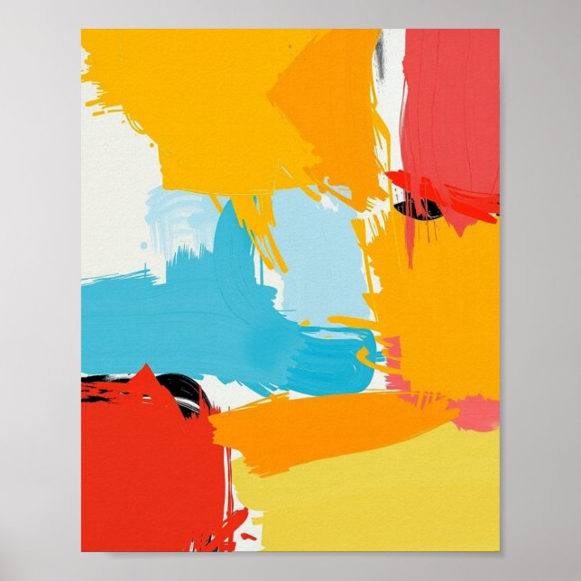 Modern Abstract Minimal Line Art Poster (Frente)