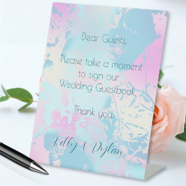 Modern Abstract Pastel Wedding Guestbook