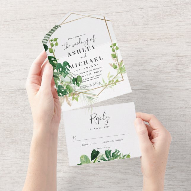 Modern and elegant tropical frame  (Tearaway)