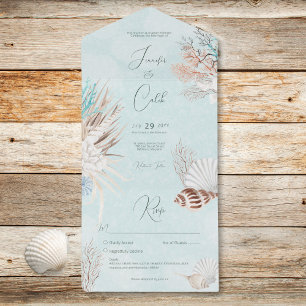 Modern Aqua Ocean Concha Sem Casamento Jante