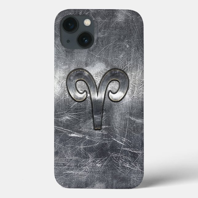 Modern Aries Zodiac Sinal Grunge Estilo Desconfort (Verso)