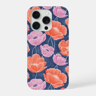 Modern Artistic Coral Pink Poppies Floral