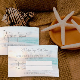 Modern Beach Remete um Cartão de Referência de Ami