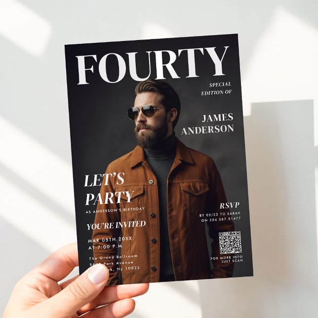 Modern Birthday Custom Magazine Cover Portrait (Criador carregado)