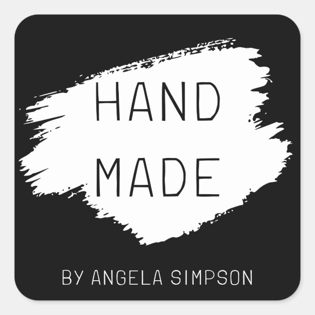 Modern Black DIY feito à mão por um adesivo person (Frente)