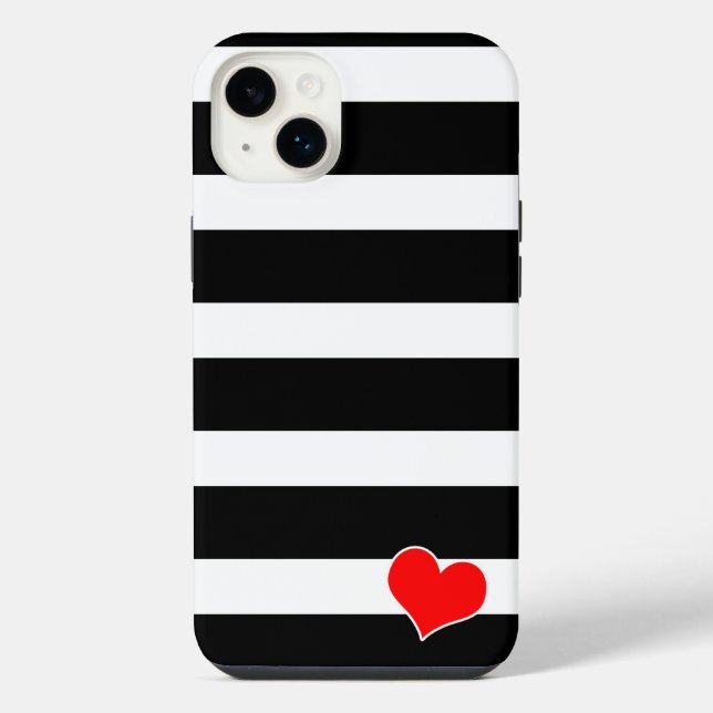 Modern Black & White Striped (Verso)