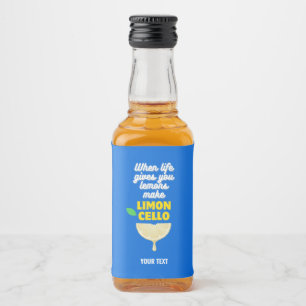 Modern Blue Homemade Lemons Party Limoncello