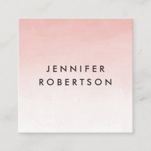 Modern Blush Ombre Watercolor   Cartão de Visita