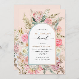 Modern Bohemian Floral Bridesmaids Brunch Invite