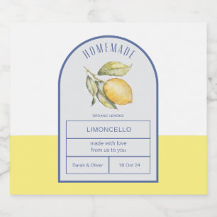 Modern Boho Arch Lemons Limoncello Bottle Casament