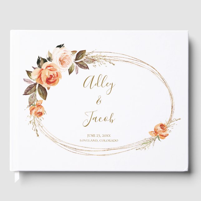 Modern Boho Floral - Livro de Convidados de Casame (Frente)