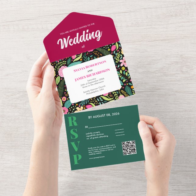 Modern Boho Floral Wedding (Tearaway)