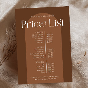 Modern Boho Terracotta Hair Unhas Salon Price List
