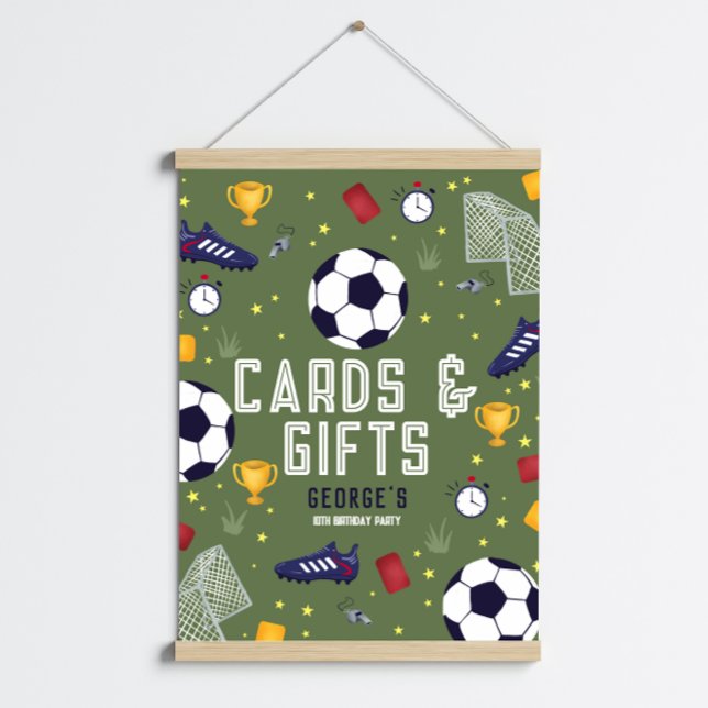 Modern Boys Soccer ball Cards & Gifts Poster (Criador carregado)