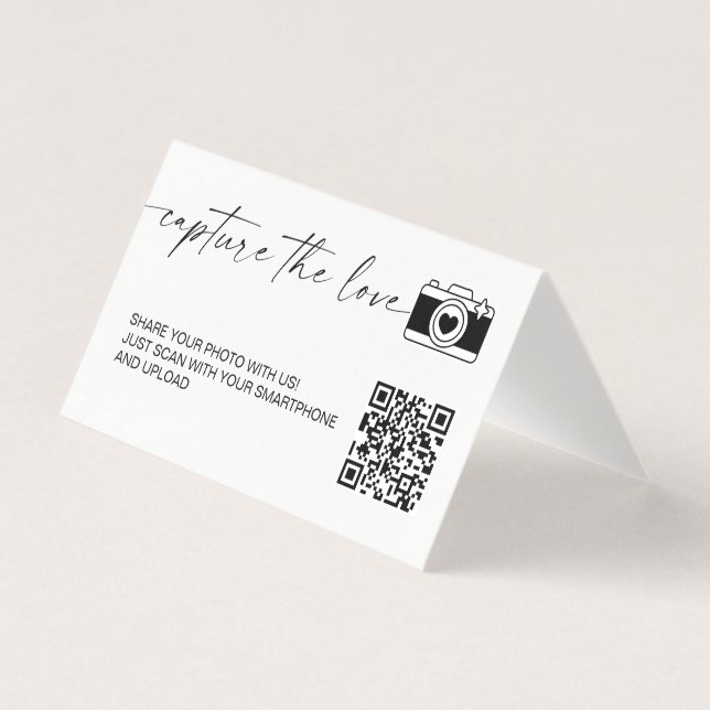 Modern Calligraphy Capture The Love QR code (Frente)