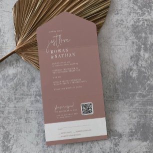 Modern Chic Cinnamon Apenas Adora Casamento de Cód