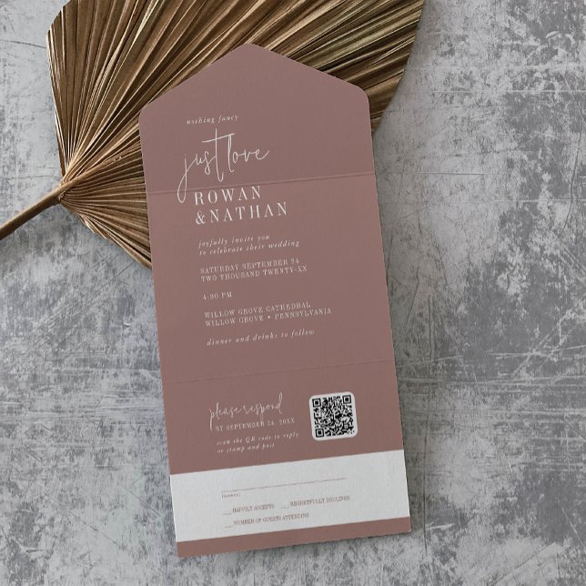Modern Chic Cinnamon Apenas Adora Casamento de Cód (Criador carregado)