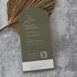 Modern Chic Olive Green Apenas Adora Casamento de