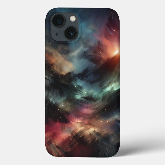 Modern Cosmic Nebula Phone Case  Abstract Ethereal (Verso)