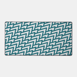 Modern Dark Teal Geometric Pattern on Light Gray