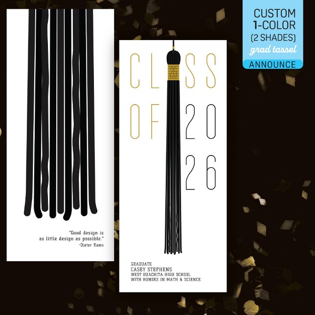 Modern Design Grad Announcement | Color-Editable (Criador carregado)