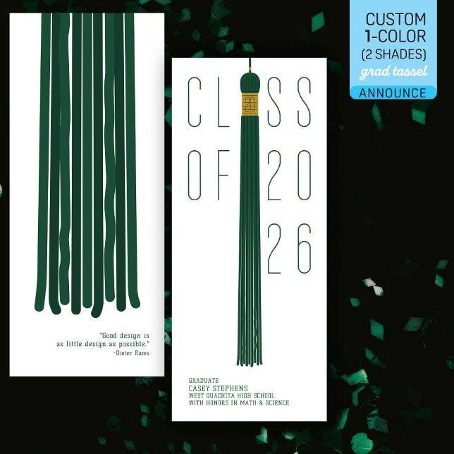Modern Design Grad Announcement | Color-Editable (Criador carregado)
