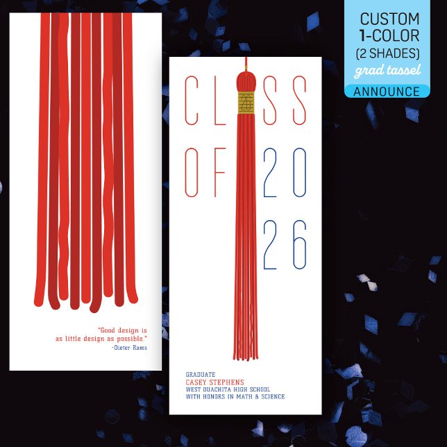 Modern Design Grad Announcement | Color-Editable (Criador carregado)