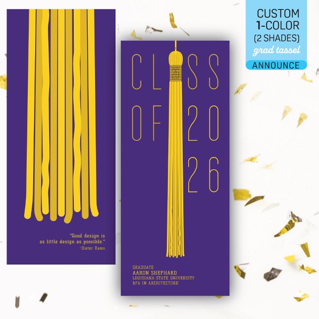Modern Design Grad Announcement | Color-Editable (Criador carregado)